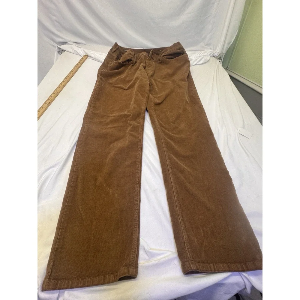 Giorgio Inserti Collezione Italiano Dress Pants Mens 42x36 Brown 100% Linen Y2K